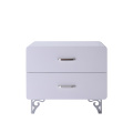 Bedroom Furniture 3 Drawer Bedside Table Silver Mirror Nightstand for Home Hotel